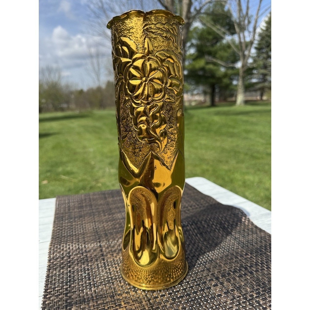 Trench Art Winchester Brass Interwar 33 Artillery Shell Poland Starachowice 75MM